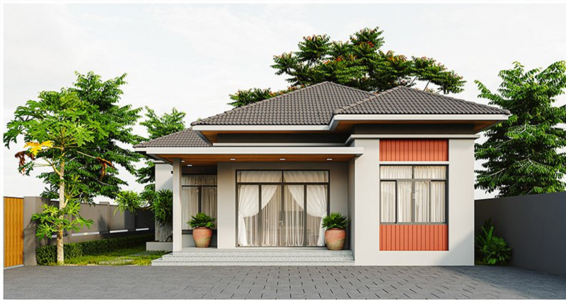 mẫu nhà ống đẹp 1 tầng ngang 5m
