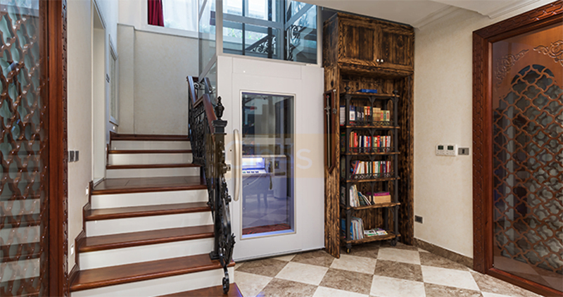 lắp thang máy khá tốn diện tích