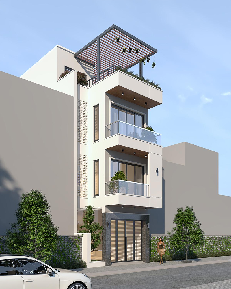 Thiết kế nhà 3 tầng có tum sẽ là một sự lựa chọn thông minh, đặc biệt nếu gia chủ sống ở các thành phố lớn, có biên độ nhiệt cao, tầng tum sẽ giúp bạn giải quyết những vấn đề đó 