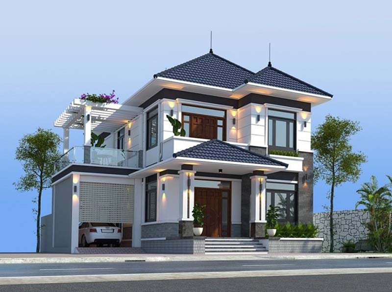 Nha dep 2 tang mai nhat 2 mat tien thiet ke an tuong nhat hien nay atz luxury