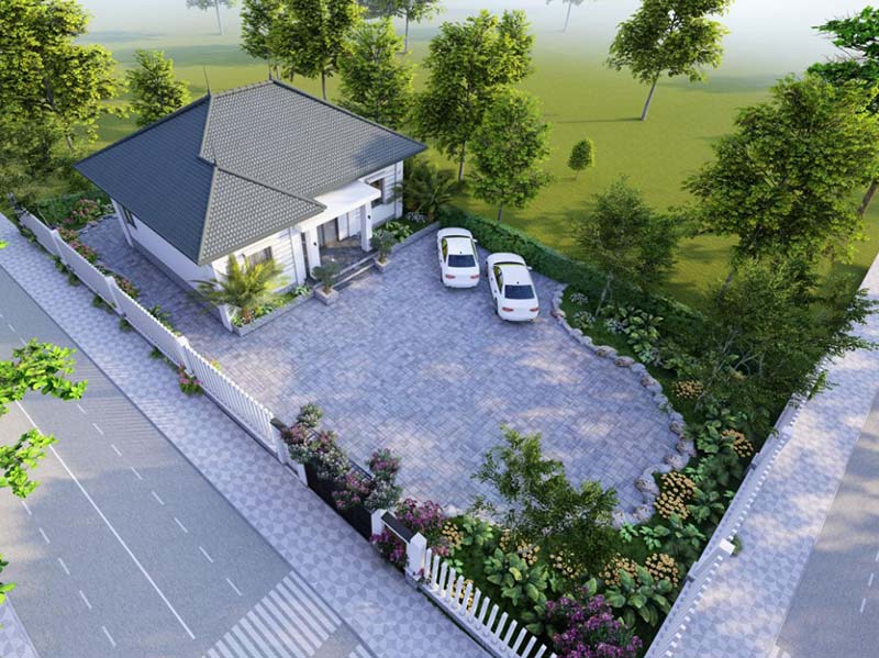 xay biet thu 1 tang can bao nhieu m2