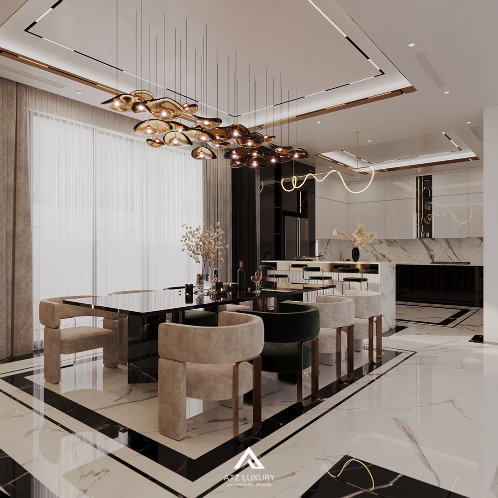 Thiết kế nội thất biệt thự 250m2 tại Thái Nguyên