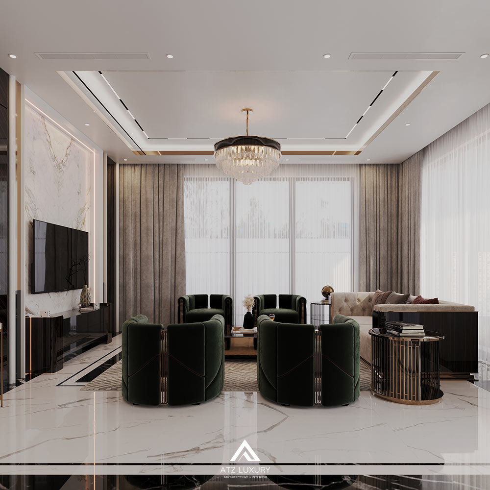 Thiết kế nội thất biệt thự 250m2 tại Thái Nguyên