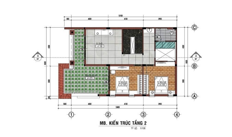 tầng 2 biệt thự 2 tầng tân cổ điển mái thái thanh lịch có bản vẽ nhà 1 tỷ  