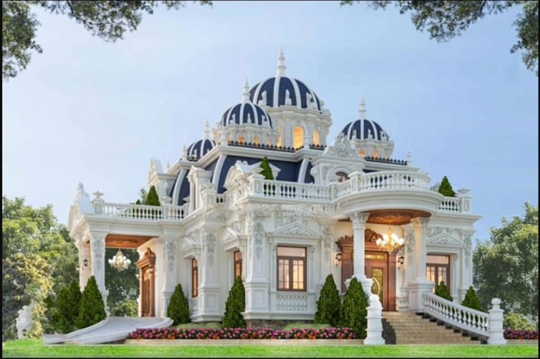 mau thiet ke nha biet thu 1 tang kieu Chau Au