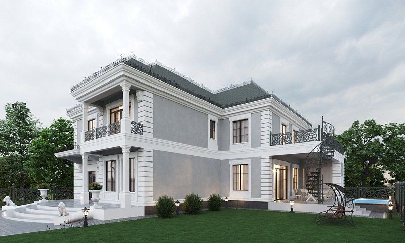 Biệt thự nhà vườn tân cổ điển 2 tầng 12x15