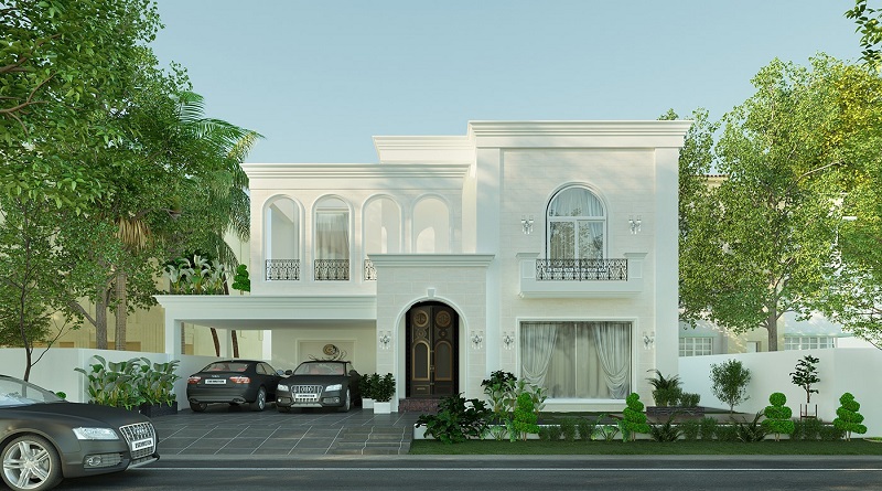 Biệt thự sân vườn 2 tầng tân cổ điển 3 phòng ngủ