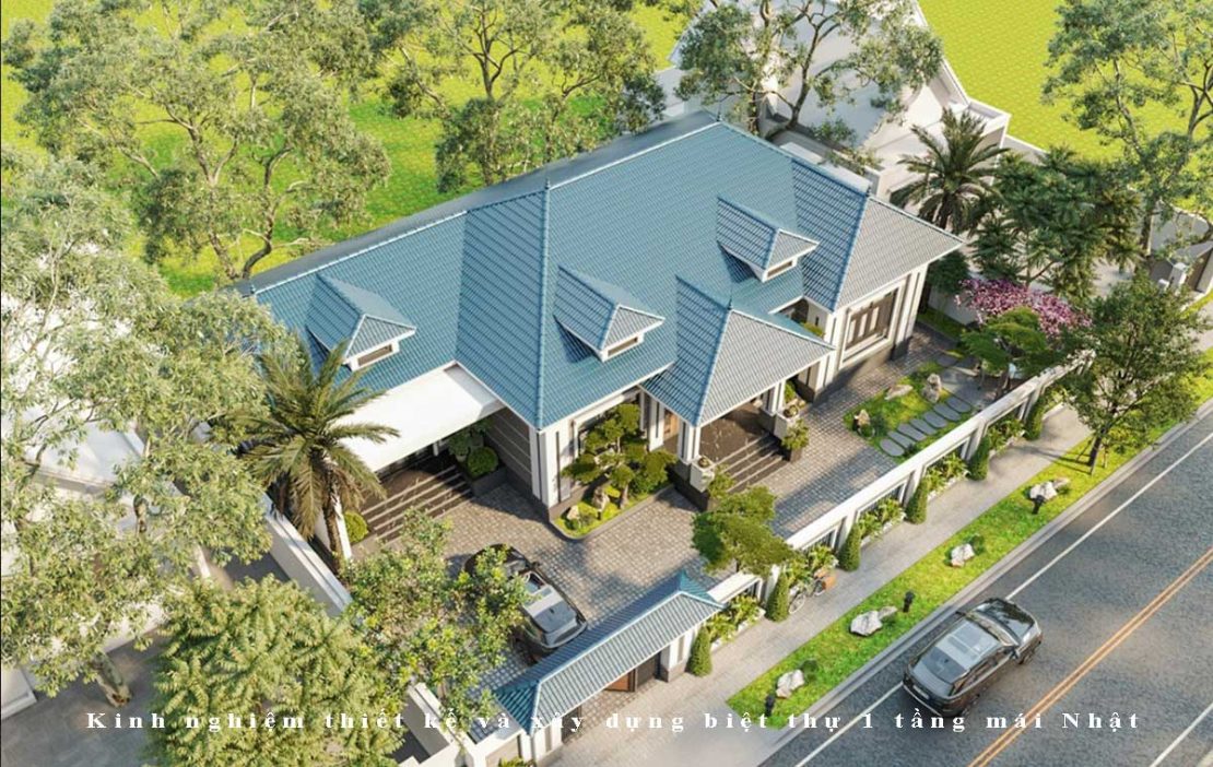 kinh nghiem thiet ke va xay dung biet thu 1 tang mai Nhat