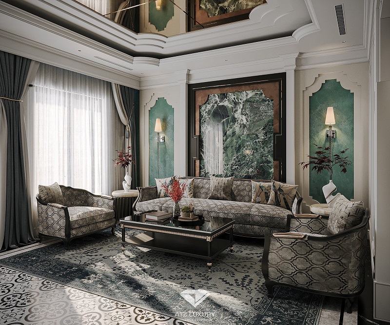 Thiết kế nội thất biệt thự Vinhomes Ocean Park 2 phong cách Indochine cho anh Sơn