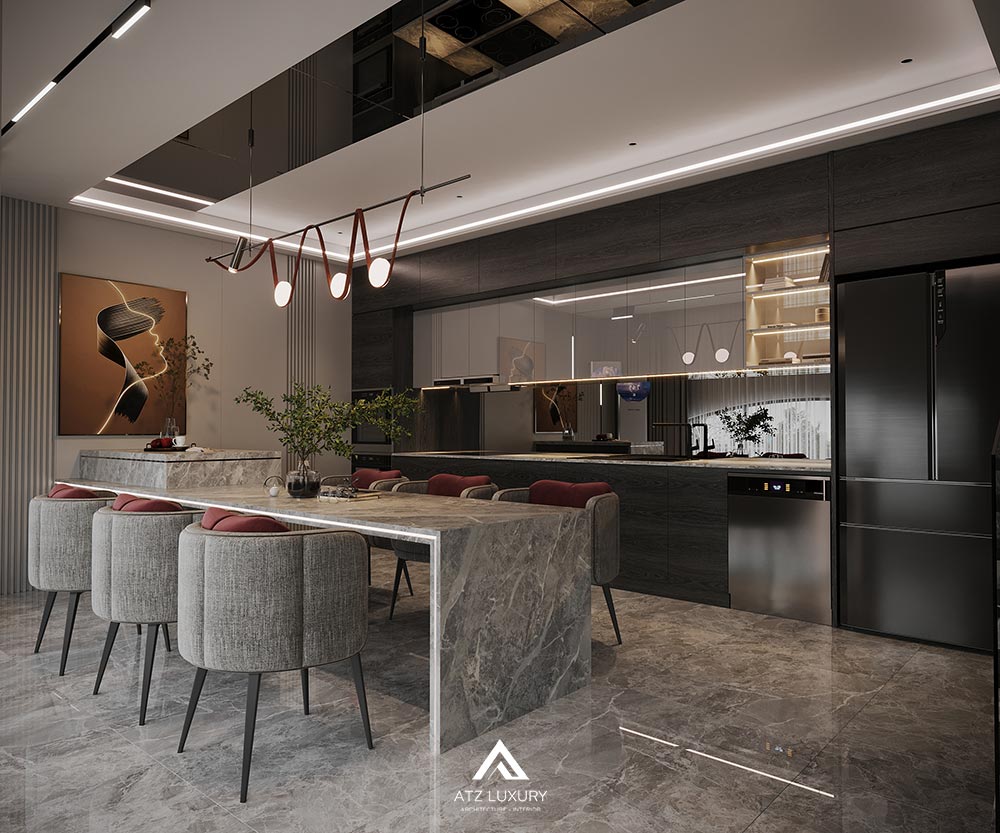 Thiết kế nội thất biệt thự hiện đại 350m2 tại Hà Nội