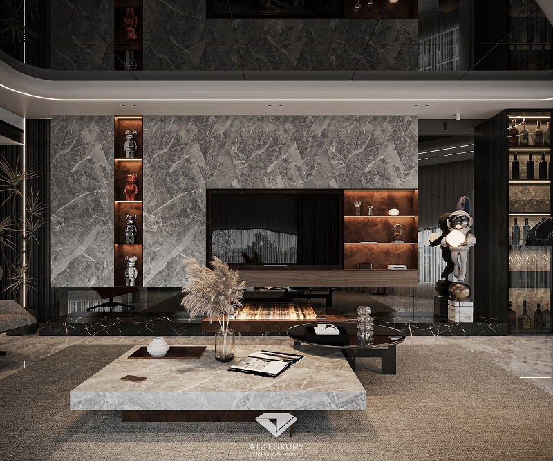 Thiết kế nội thất biệt thự phong cách Hiện đại Luxury cho anh Thưởng