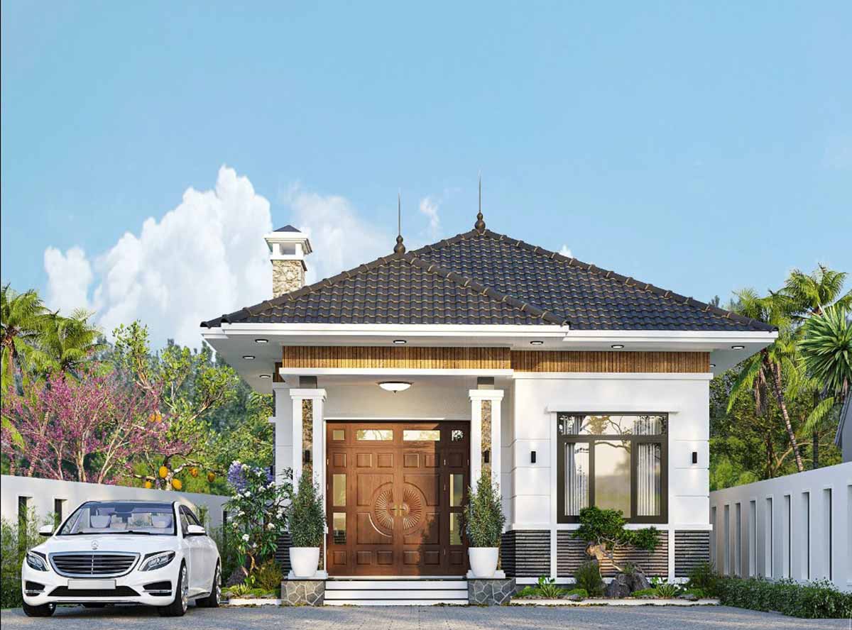 biet thu 1 tang 800 trieu o que