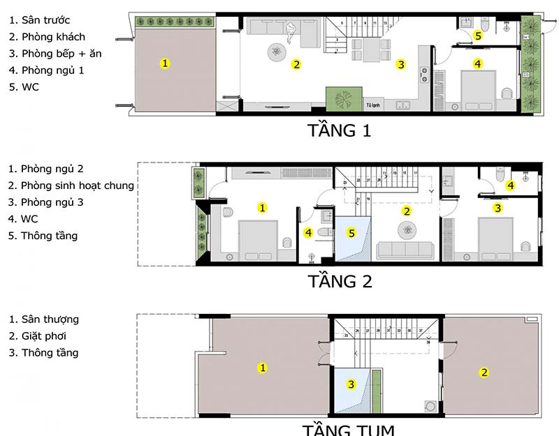 Bản vẽ file cad nhà phố 2 tầng 5x20m