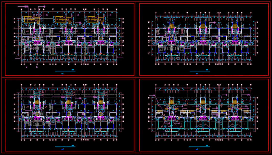 file cad ky thuat kien truc van phong