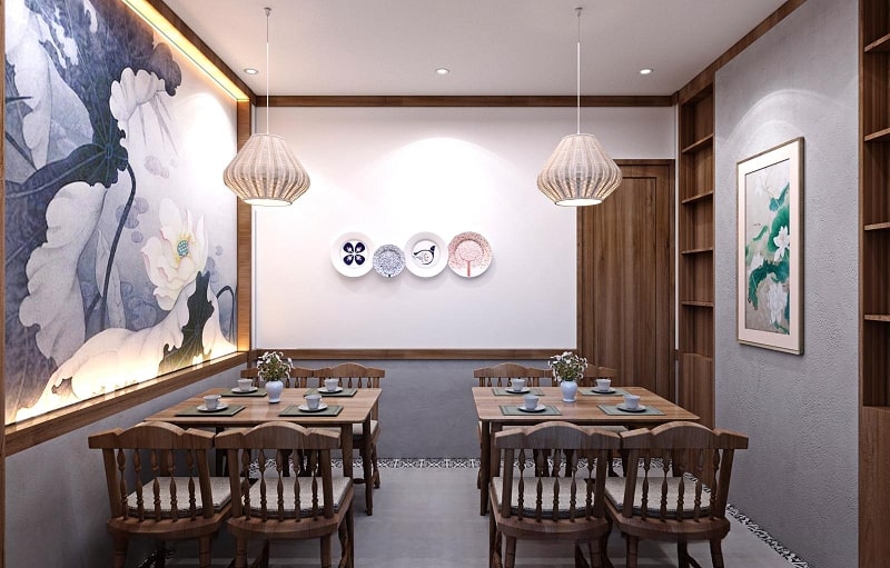 Mẫu thiết kế nội thất nhà hàng chay The Venice Vinhomes Ocean Park 3