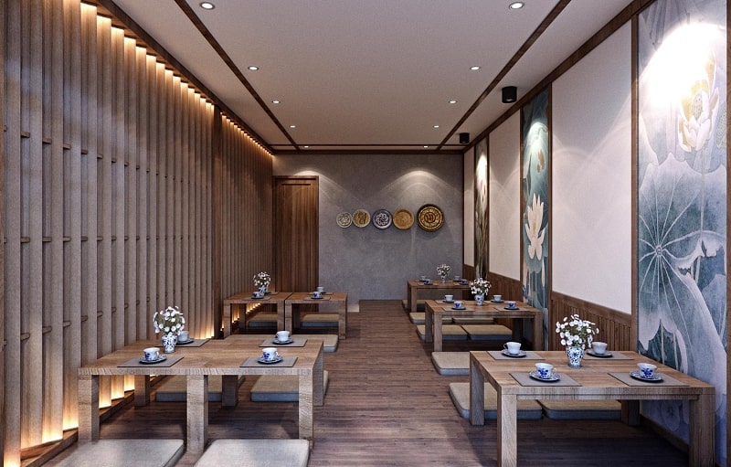 Mẫu thiết kế nội thất nhà hàng chay The Venice Vinhomes Ocean Park 3