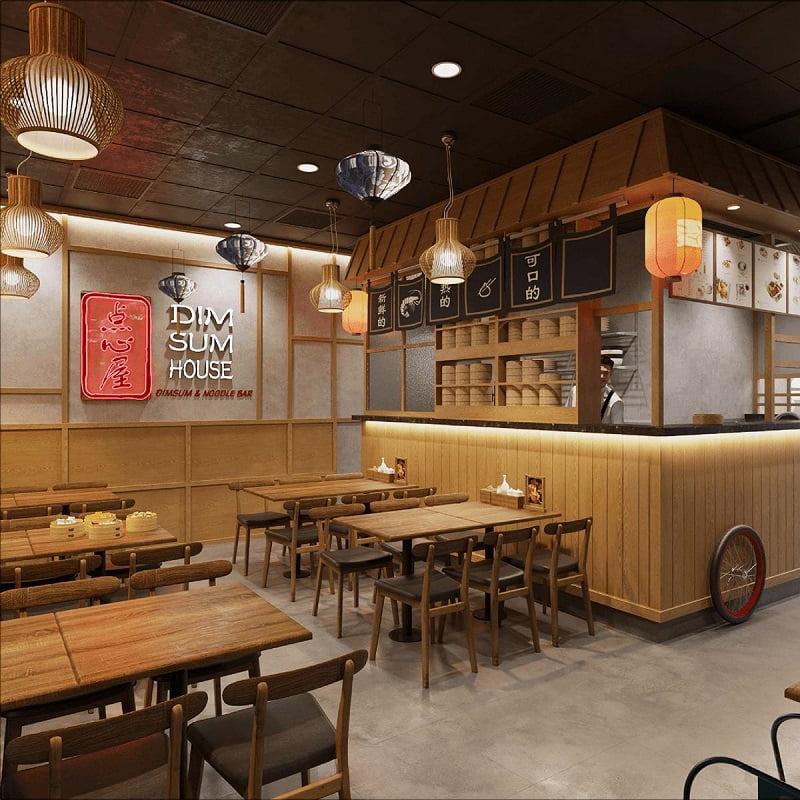 Mẫu thiết kế nội thất nhà hàng Dimsum The Venice Vinhomes Ocean Park 3