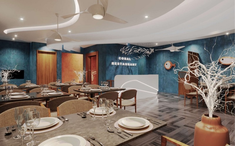 Mẫu thiết kế nội thất nhà hàng hải sản The Venice Vinhomes Ocean Park 3