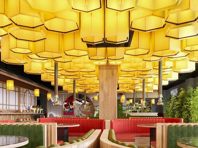 Mẫu thiết kế nội thất nhà hàng lẩu nướng The Venice Vinhomes Ocean Park 3