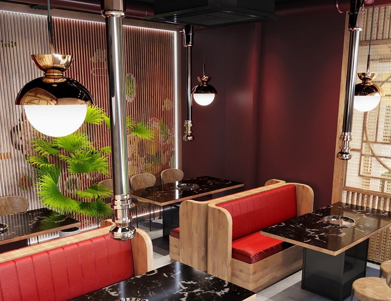 Mẫu thiết kế nội thất nhà hàng lẩu nướng The Venice Vinhomes Ocean Park 3