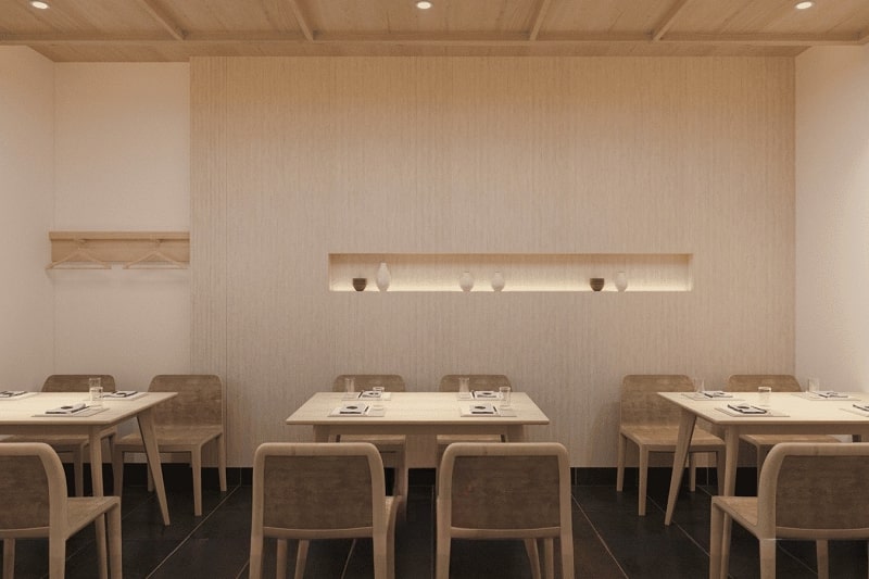 Mẫu thiết kế nội thất nhà hàng sushi The Venice Vinhomes Ocean Park 3