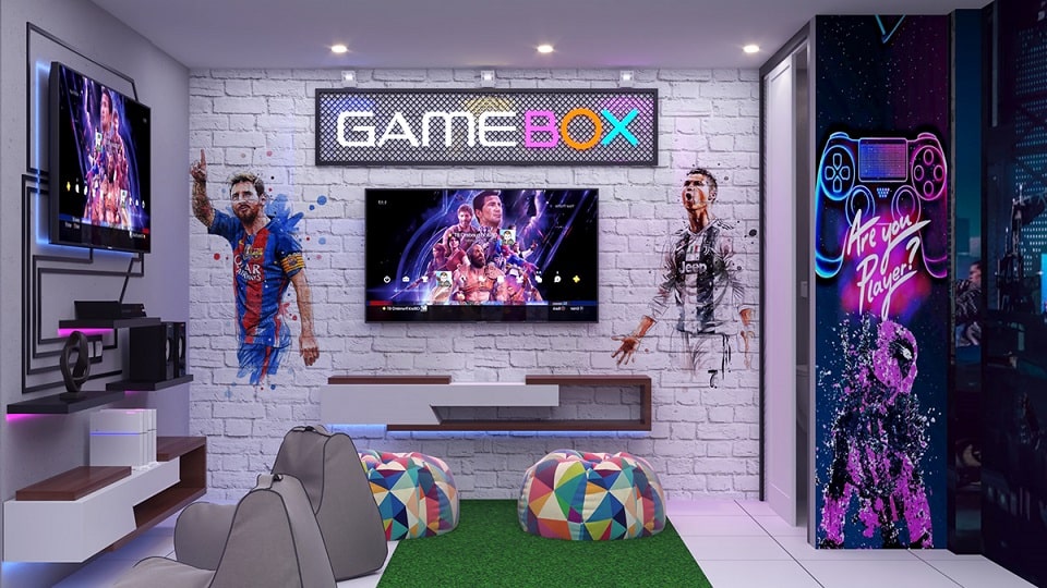 Mẫu thiết kế quán cafe game Gamebox