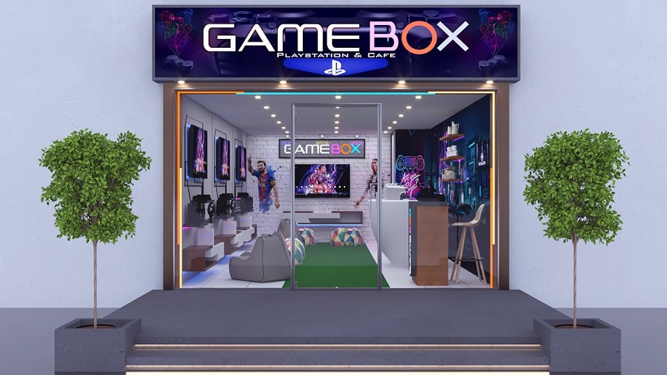 Mẫu thiết kế quán cafe game Gamebox
