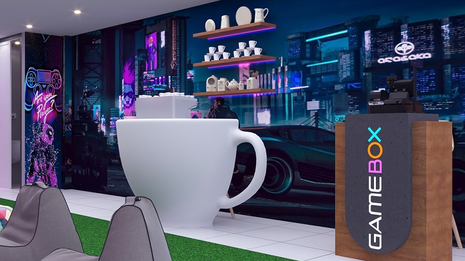 Mẫu thiết kế quán cafe game Gamebox