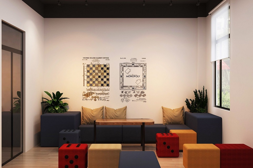 Mẫu thiết kế quán cafe game The Dice Cafe & Board Games