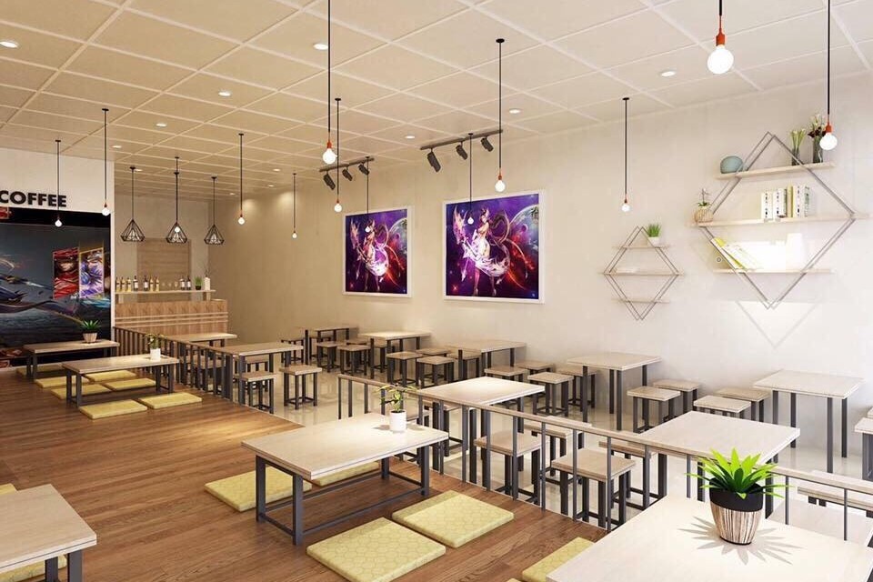 Mẫu thiết kế quán cafe game Zen Coffee
