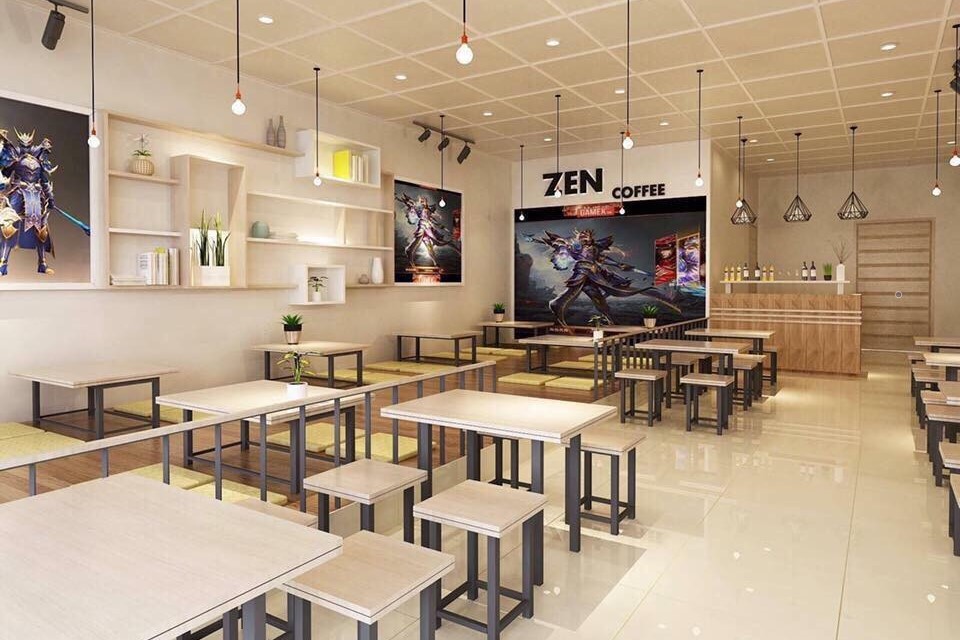 Mẫu thiết kế quán cafe game Zen Coffee