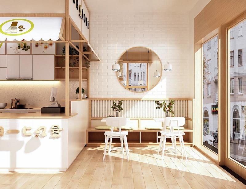 Mẫu thiết kế quán cafe The Venice Vinhomes Ocean Park 3 theo phong cách Nhật Bản
