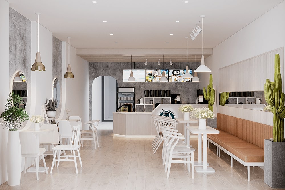 Mẫu thiết kế quán trà sữa tại Shophouse The Venice Vinhomes Ocean Park 3