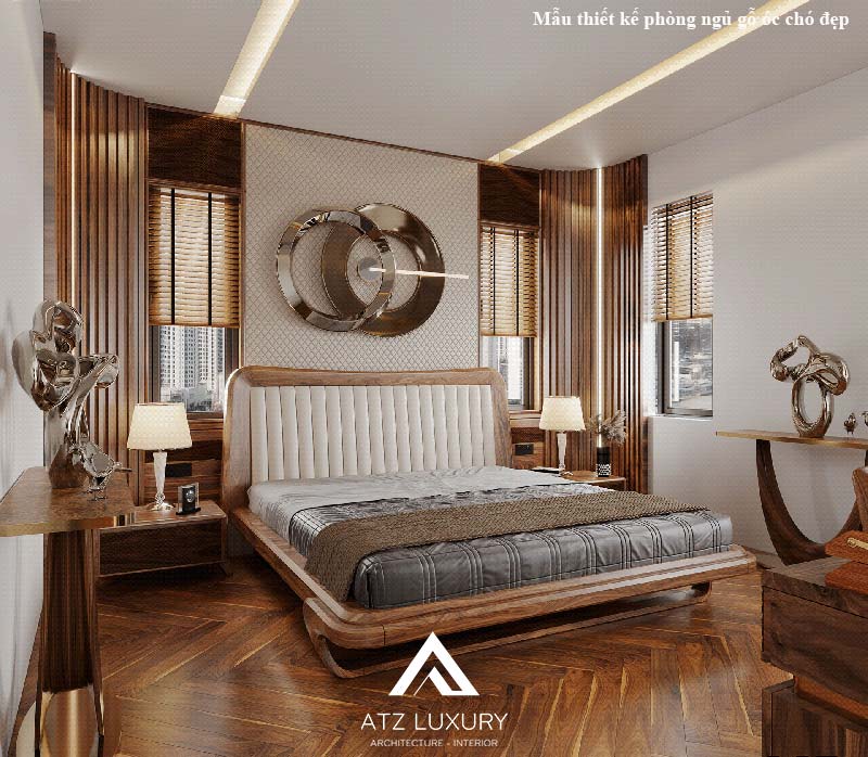 Thiết kế phòng ngủ Master gỗ Walnut ( óc-chó ) Thiết kế phòng ngủ Master gỗ Walnut ( óc-chó )