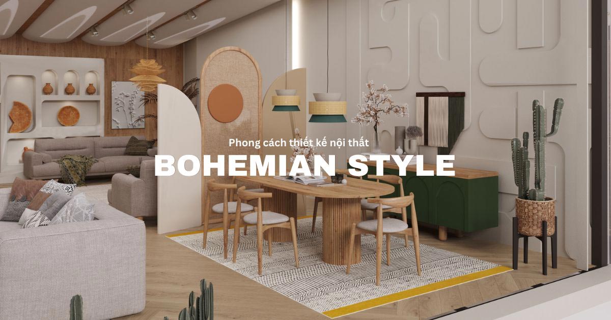 phong cách thiết kế nội thất bohemian