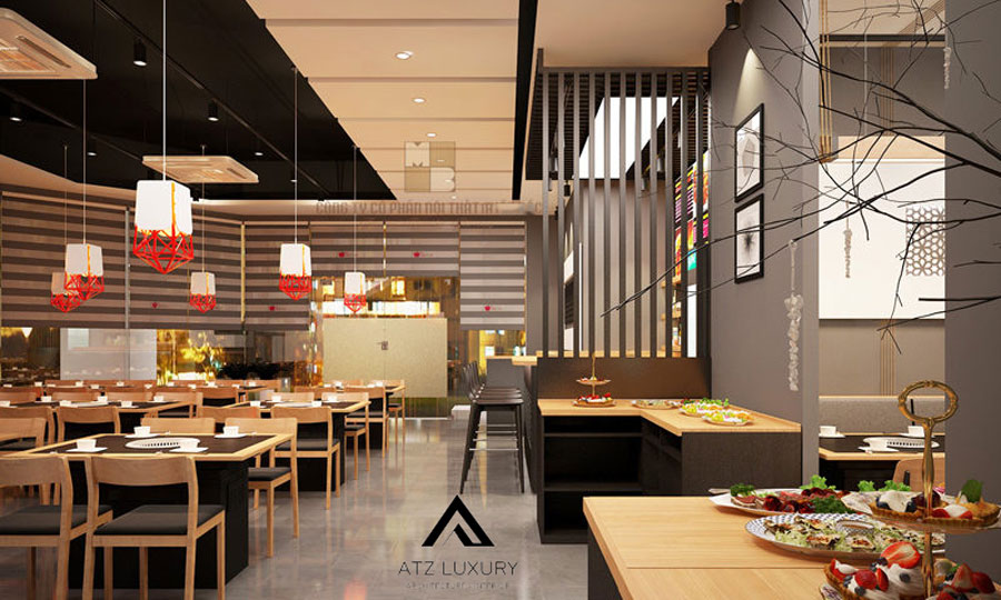 Giá thiết kế nội thất nhà hàng là bao nhiêu sẽ còn phụ thuộc vào diện tích (số m2 diện tích) cần thiết kế