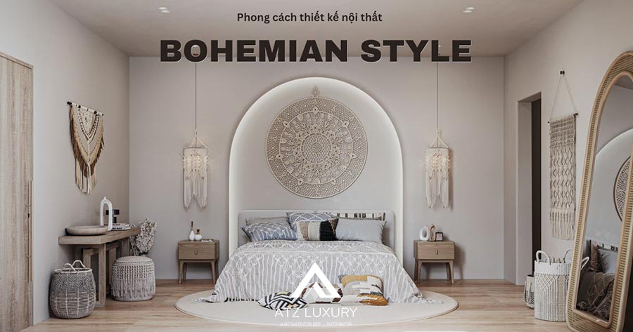 thiết kế phòng ngủ phong cách bohemian