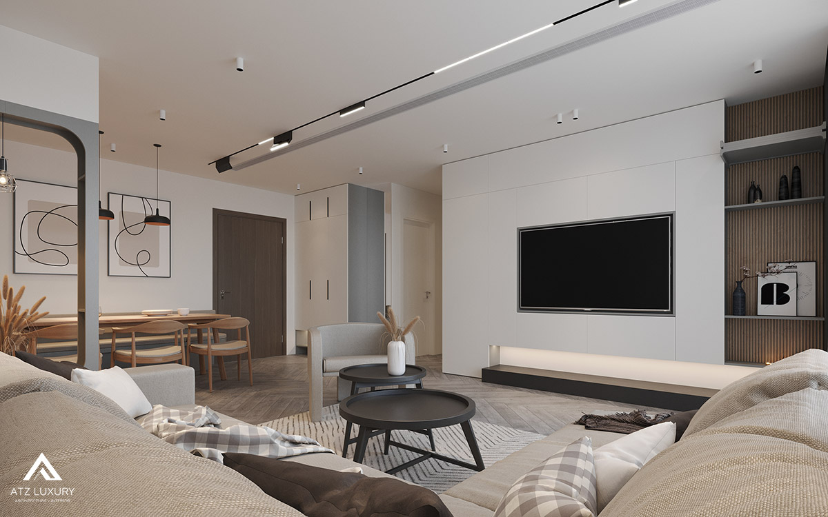 Thiết kế nội thất căn hộ chung cư Vinhomes D'Capitale 3 phòng ngủ