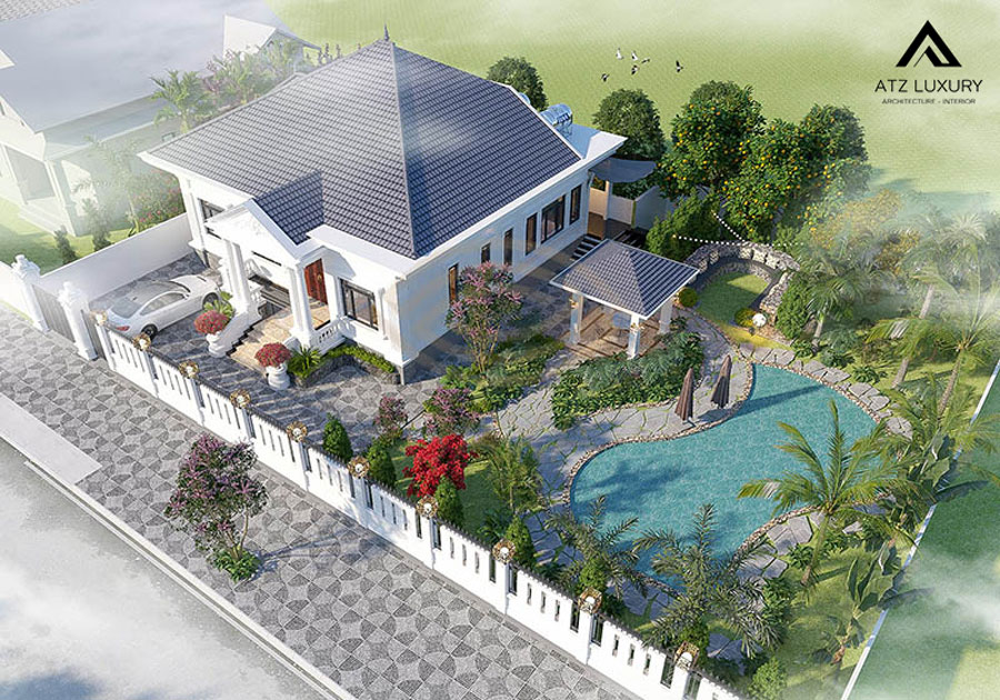 Biệt thự nhà vườn kiểu mái Nhật