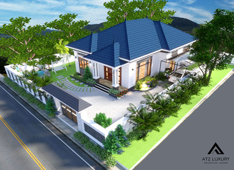 Mẫu thiết kế nhà vườn 200m2