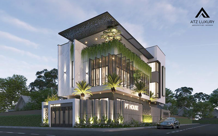 Thiết kế biệt thự nhà vườn 2 mặt tiền