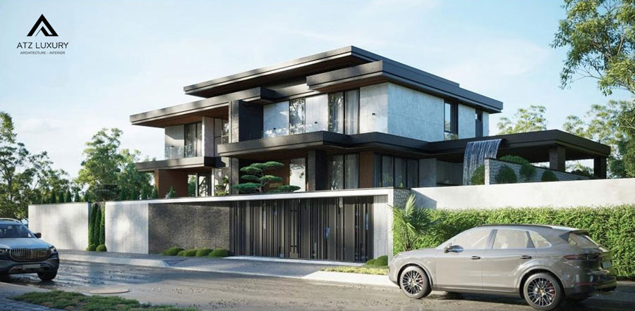 Thiết kế biệt thự 2 tầng 5 phòng ngủ