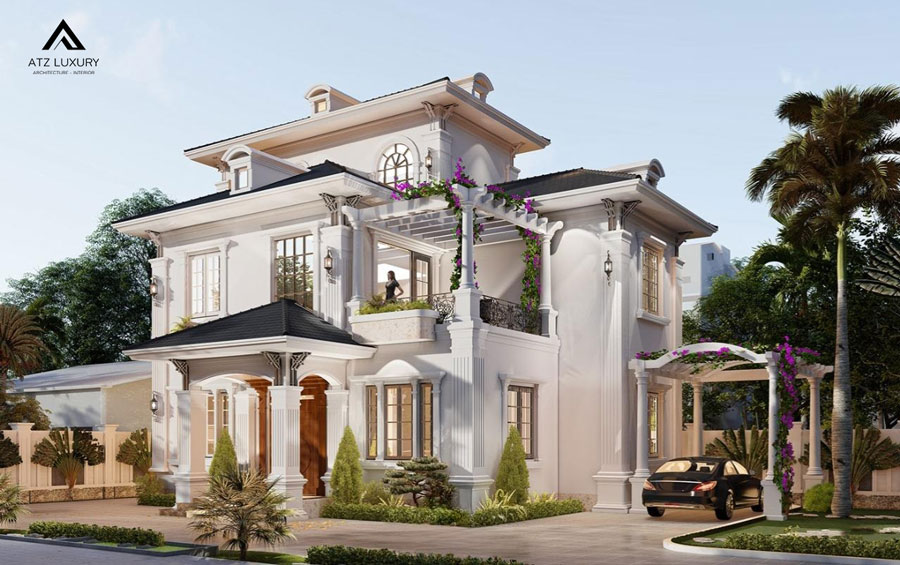 Thiết kế biệt thự vườn 2 tầng 4 phòng ngủ đẹp