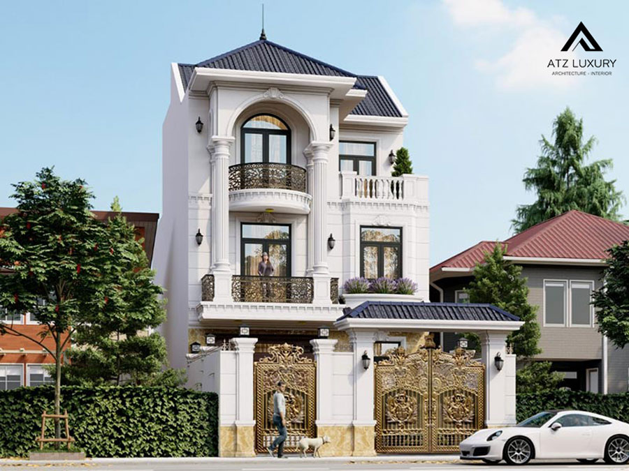 Biệt thự 3 tầng phong cách Tân cổ điển