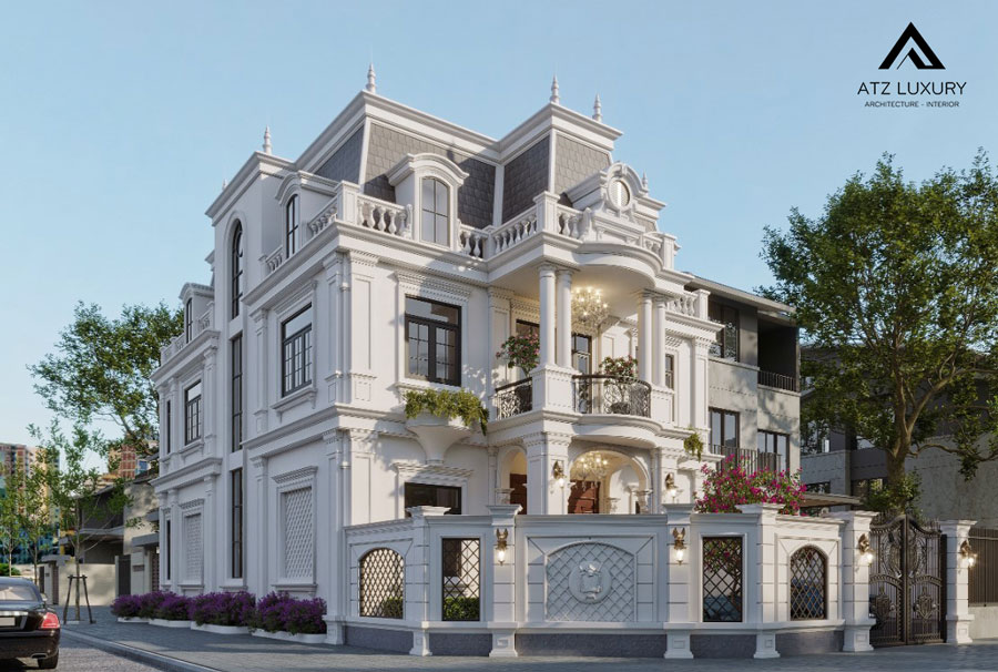 Mẫu biệt thự nhà vườn 3 tầng 2 mặt tiền