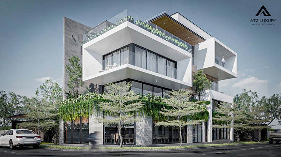 Thiết kế biệt thự vườn 2 tầng 4 phòng ngủ