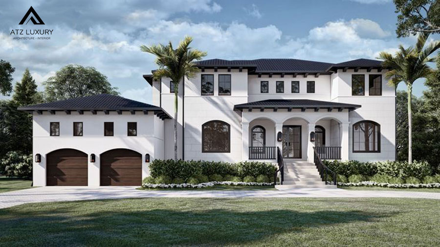 Mẫu biệt thự vườn phong cách địa trung & cổ điển