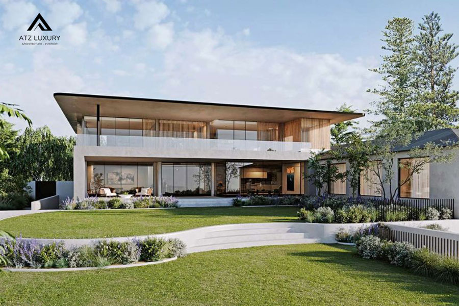 Thiết kế biệt thự nhà vườn hiện đại 2 tầng