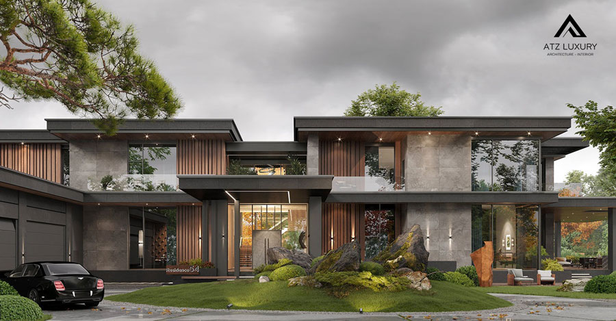 Mẫu thiết kế biệt thự vườn hiện đại 2 tầng