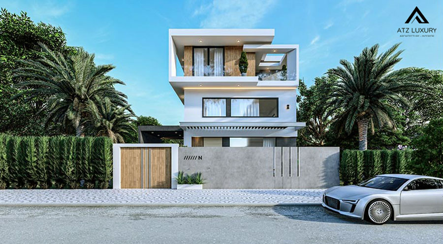 Thiết kế nhà vườn 4 phòng ngủ kiểu mái bằng